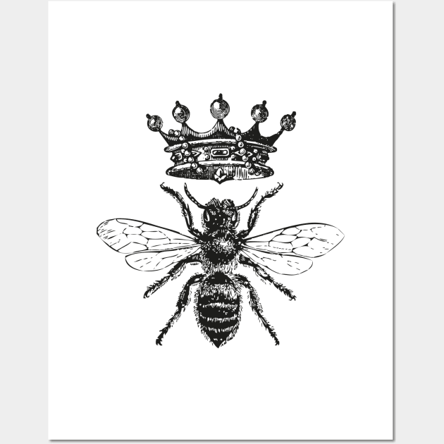 Queen Bee | Black and White Wall Art by Eclectic At Heart